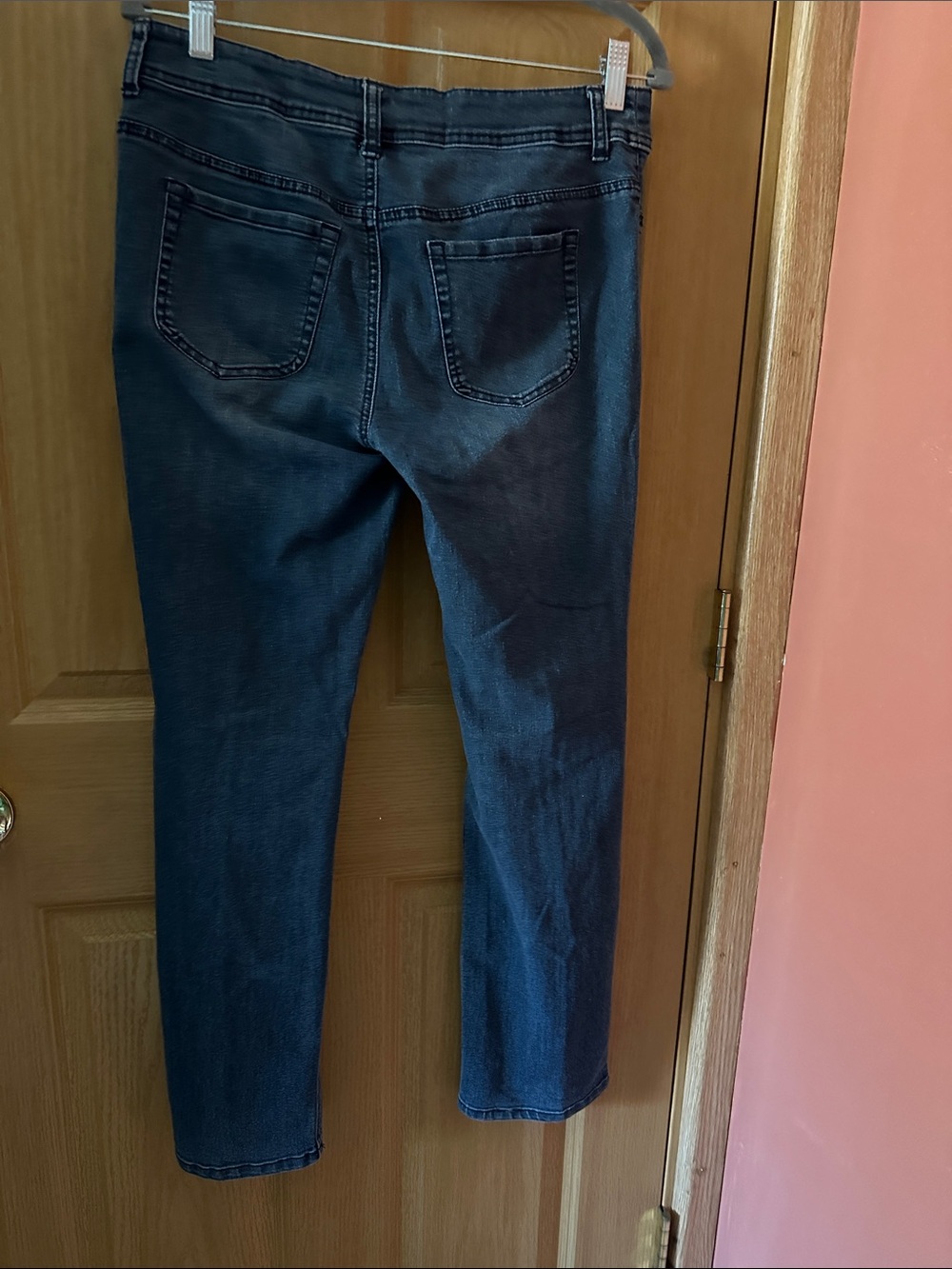 Chico's Straight-Leg Jeans with Rhinestone Detail — Dark Blue - Picture 3 of 3